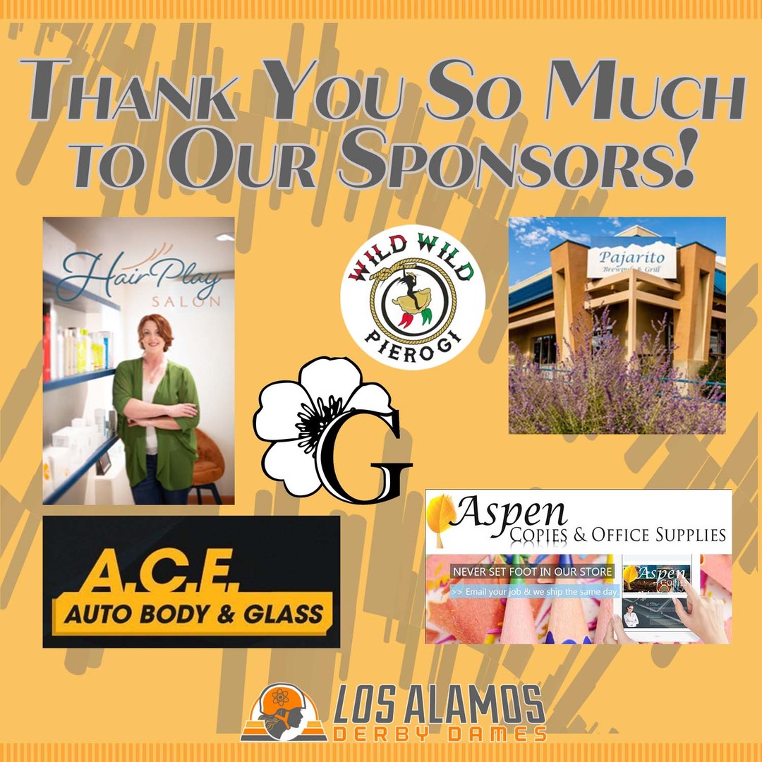 The holidays came early for Los Alamos Derby Dames! We were able to reach our goal to purchase our safety wall mats 🥳👏🌟🧡

A big “Thank You” to our local businesses that contributed generously along with locals, family, and friends. We cannot express how grateful we are and cannot wait to show you all how your generosity helps us make derby happen!

Aspen Copies & Office Supplies 
@flowersbygilli 
@hair_play_life 
LA Soup and Specialty Foods, LLC
Automotive Collision Experts (ACE)
@pajaritobrewpub 

#shoplocal #shoutout #sponsorships #hugethanks